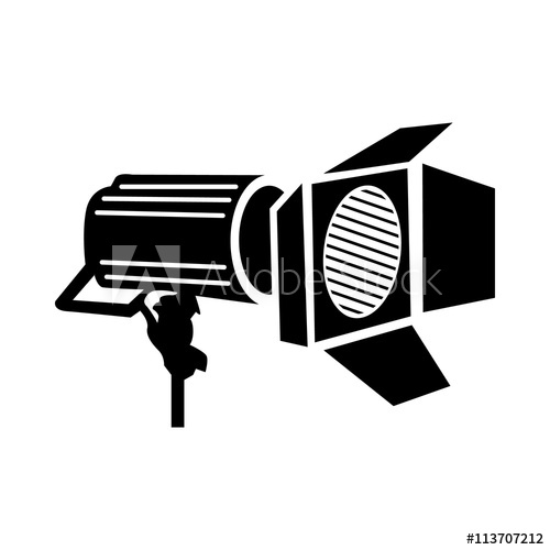 500x500 Spotlight Icon In Simple Style