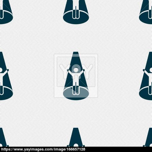 512x512 Spotlight Icon Sign Seamless Pattern With Geometric Texture