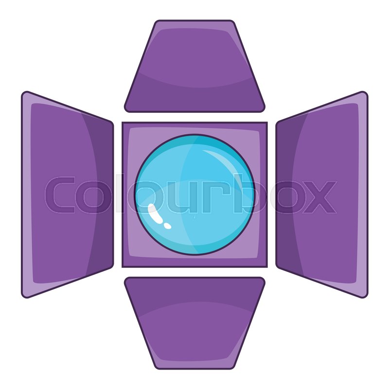 800x800 Spotlight Icon Cartoon Illustration Stock Vector Colourbox