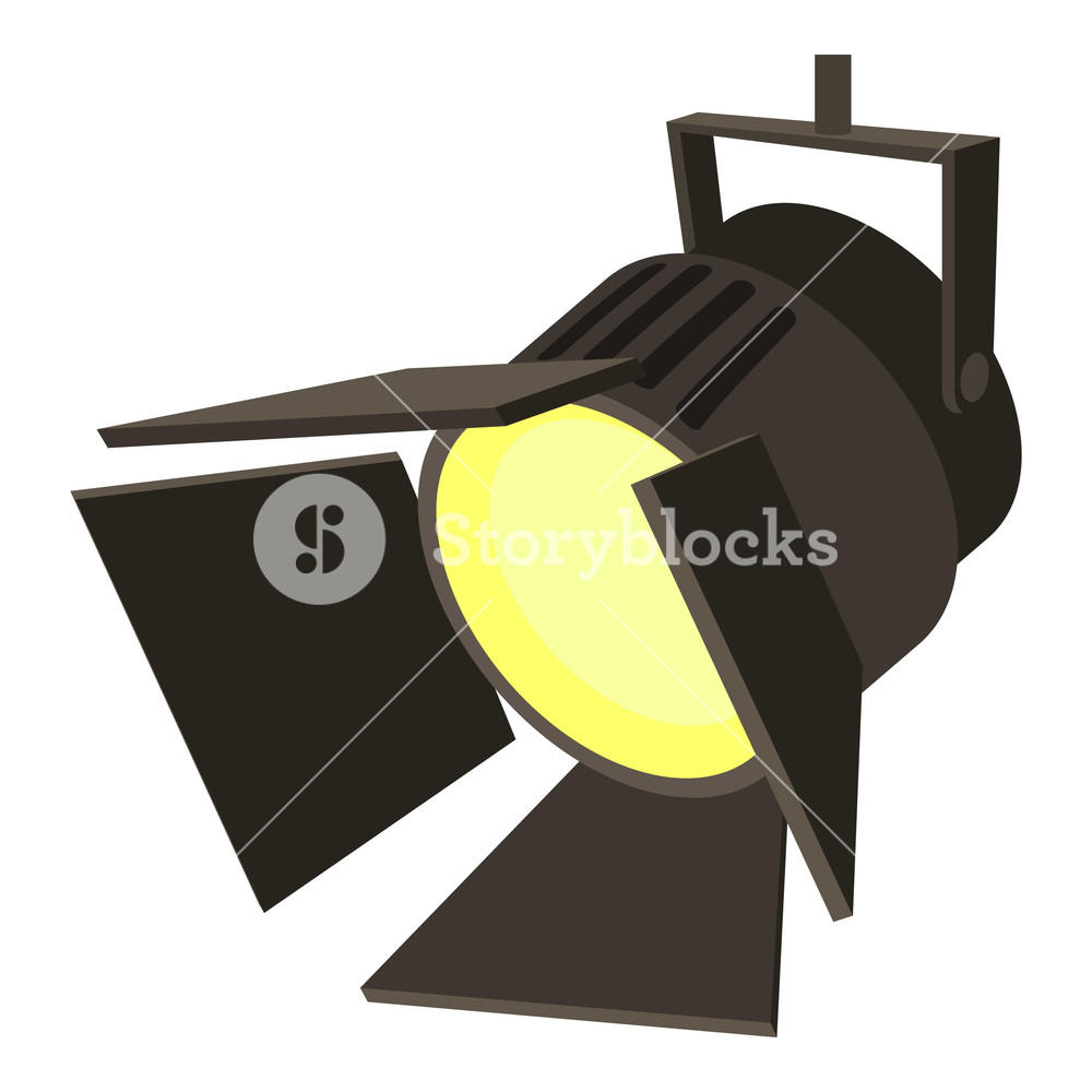 1000x1000 Movie Or Theatre Spotlight Icon Cartoon Illustration Of Movie