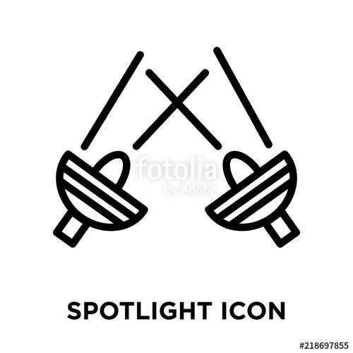 500x500 Spotlight Icons Isolated On White Background Modern And Editable