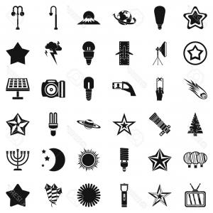 300x300 Spotlight Icon Set Cartoon Set Of Spotlight Vector Icons For Web