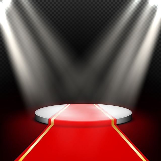 640x640 Stage Empty Round Podium Illuminated