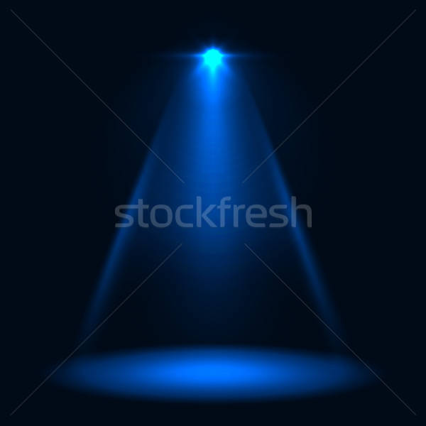 600x600 Abstract Blue Stage Spotlight Vector Background Vector