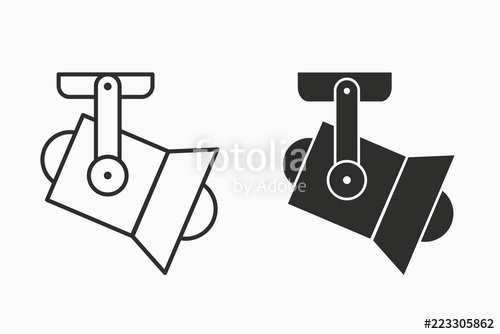 500x334 Spotlight Vector Icon For Graphic And Web Design Stock Image