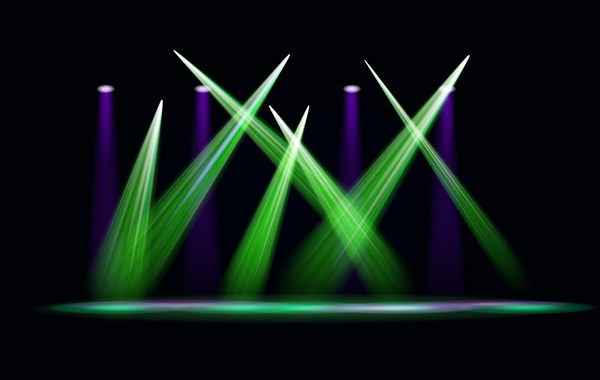 600x380 Stage Light Effect Spotlight Vector Illustration Free Download