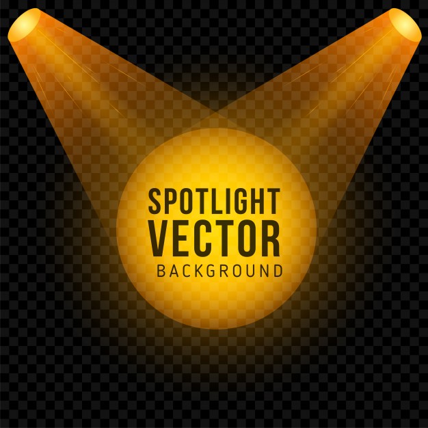 626x626 Golden Spotlight Vector Free Download