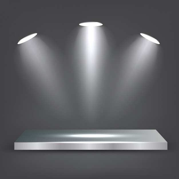 626x626 Metal Shelf With Spotlights Vector Free Download