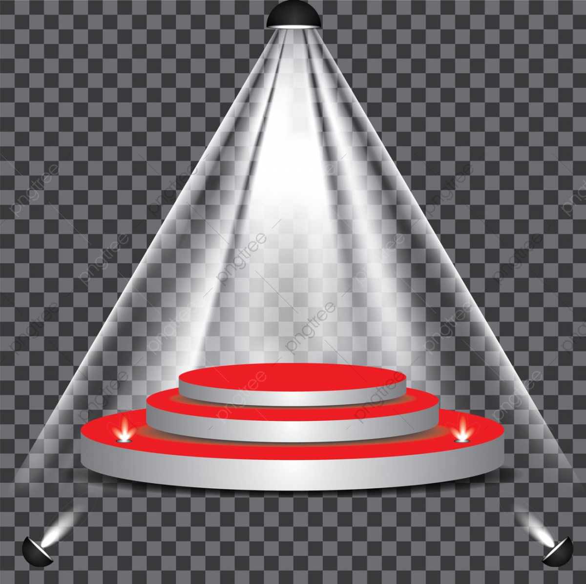 1200x1196 Red Carpet To Podium Stage With With Spotlight Vector Transparent