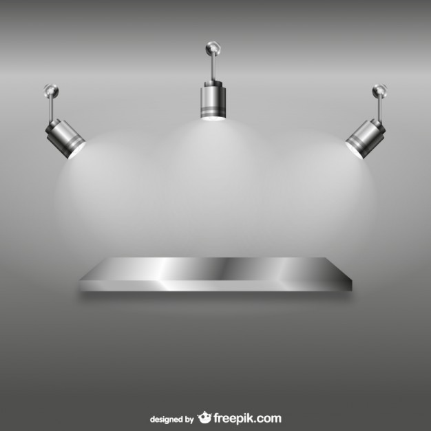 626x626 Shelf With Spotlights Vector Free Download