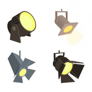 300x300 Spotlight Icon Set Cartoon Set Of Spotlight Vector Icons For Web