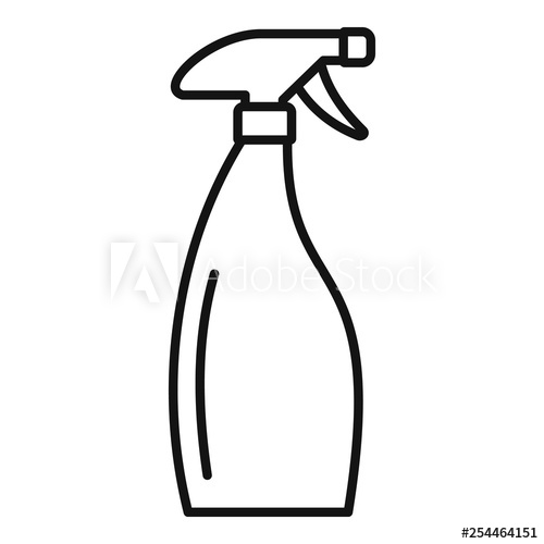 500x500 Clean Spray Bottle Icon Outline Clean Spray Bottle Vector Icon