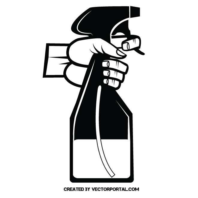 660x660 Vector Illustration Of A Spray Bottle For Cleaning Various