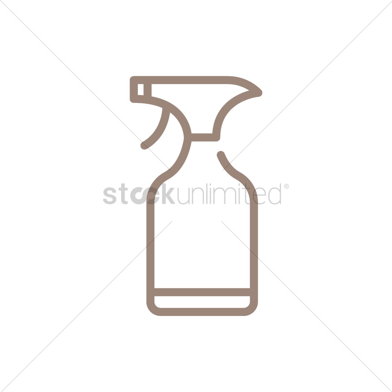 1300x1300 Water Spray Bottle Vector Image