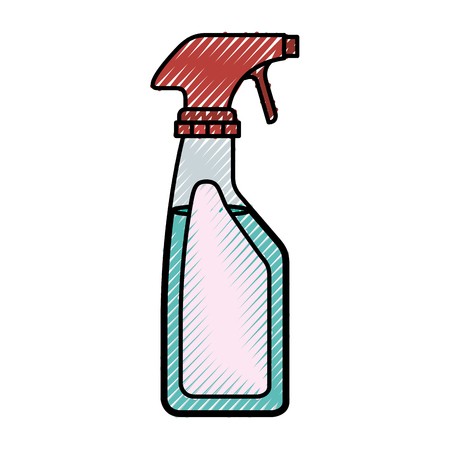 450x450 Colored Crayon Silhouette Of Laundry Spray Bottle Vector