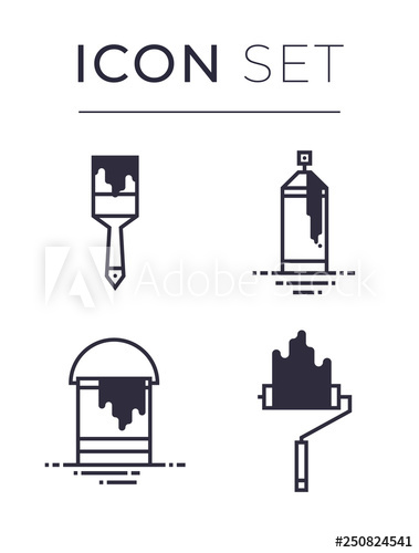 Color Paint Icon Set A Tin Of Paint Icons Instruments Brush 379x500 Color Paint Icon Set A Tin Of Paint Icons Instruments Brush