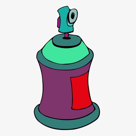 Cylinder With Paint Gas Spray Can Vector Illustration On White 450x450 Cylinder With Paint Gas Spray Can Vector Illustration On White
