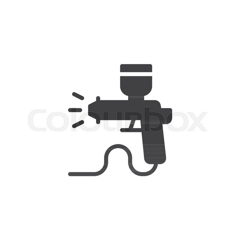 800x800 Paint Spray Gun Vector Icon Filled Stock Vector Colourbox