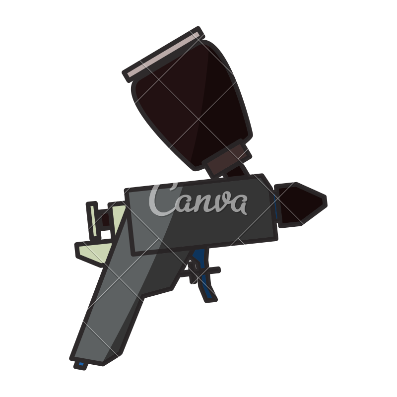 800x800 Spray Paint Gun Vector