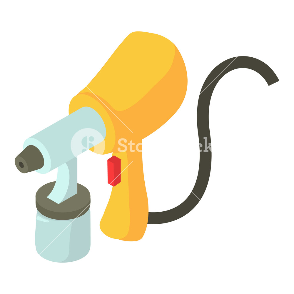 1000x1000 Spray Gun Icon Isometric Illustration Of Spray Gun Vector Icon