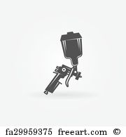 180x195 Free Art Print Of Airbrush Or Spray Gun Vector Freeart