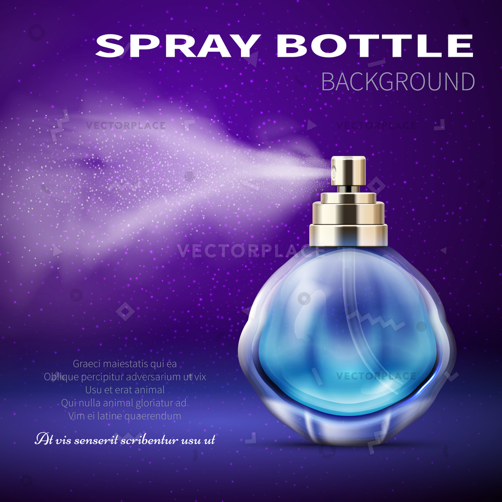 Deodorant Bottle Translucent Water Spray Mist Vector Illustration 1000x1000 Deodorant Bottle Translucent Water Spray Mist Vector Illustration
