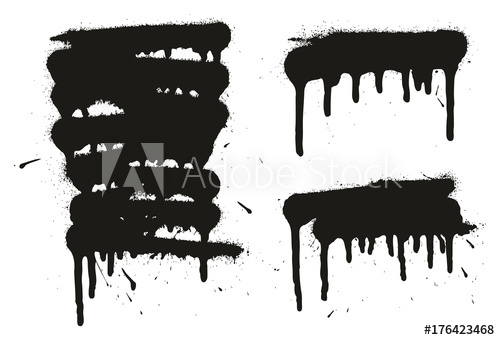 500x340 Spray Paint Abstract Vector Backgrounds, Lines Drips Set