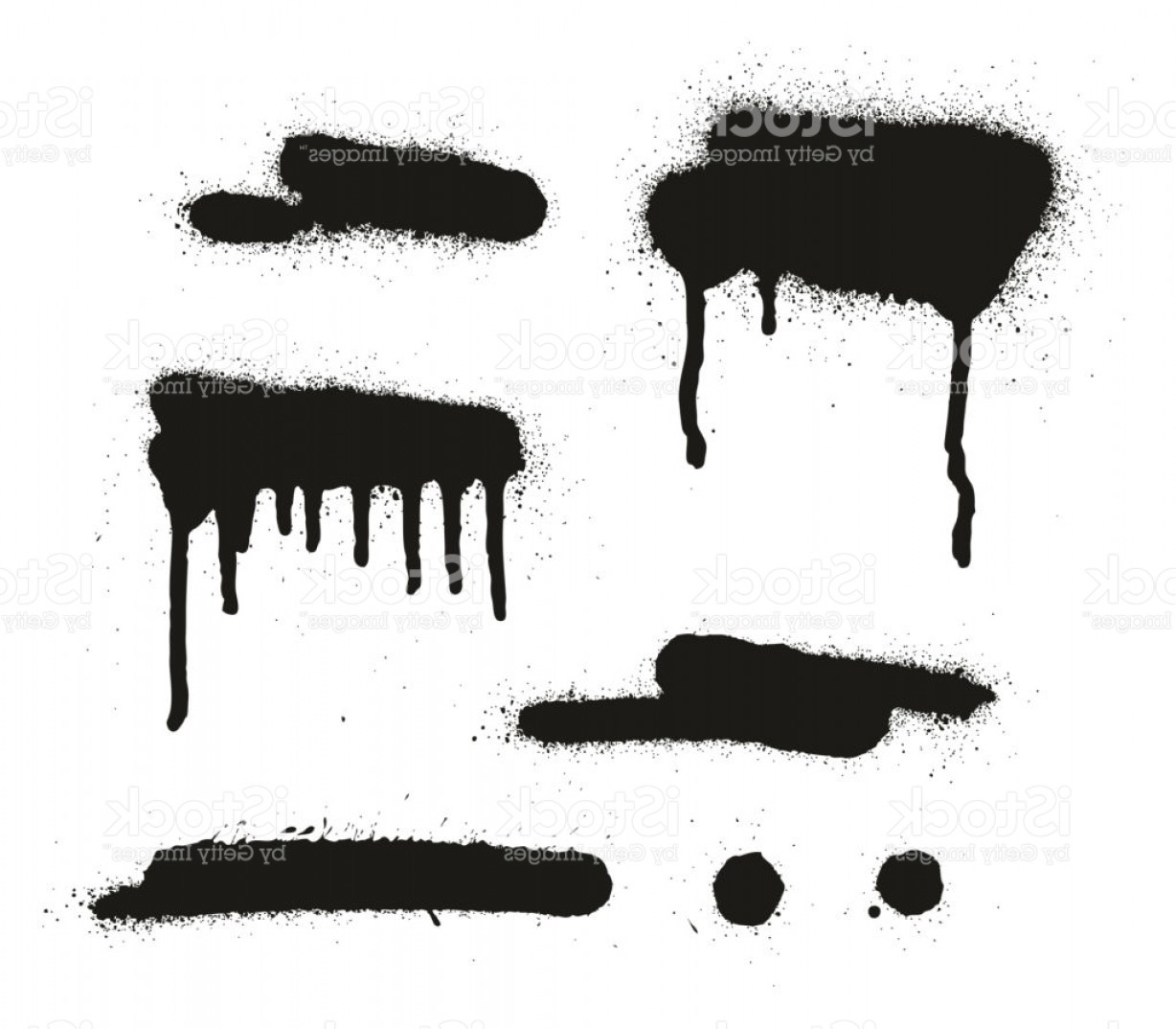 1228x1074 Spray Paint Abstract Vector Backgrounds Lines Drips Set Gm