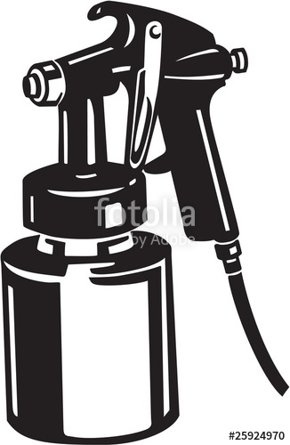 326x500 Paint Spray Gun Vinyl Ready Vector Illustration Stock Image
