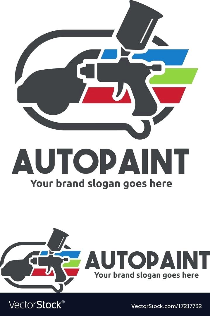 718x1080 Spray Guns For Automotive Paint Car With Gun Logo Template Vector