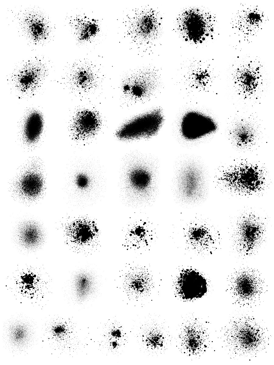 900x1200 Spray Paint Splatter Vector And Photoshop Brush Pack