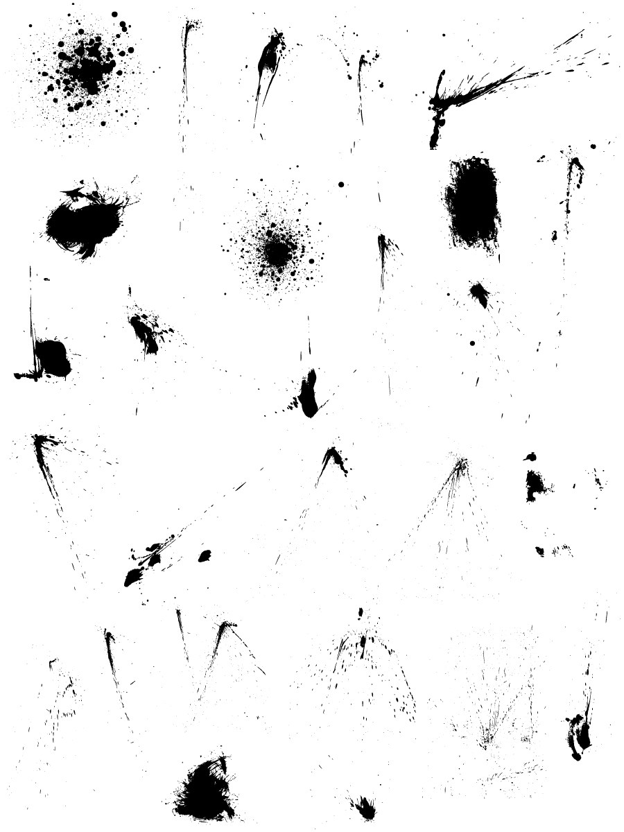 900x1200 Spray Paint Splatter Vector And Photoshop Brush Pack