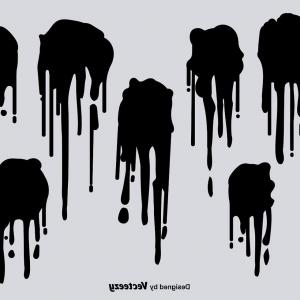 300x300 Black Spray Paint Drips Vectors Studiogrfx