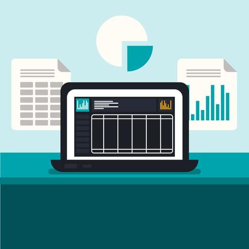 490x490 Spreadsheet Free Vector Illustration Free