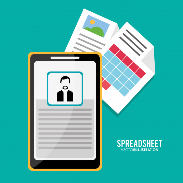 626x626 Spreadsheet Smartphone Infographic Vector Premium Download