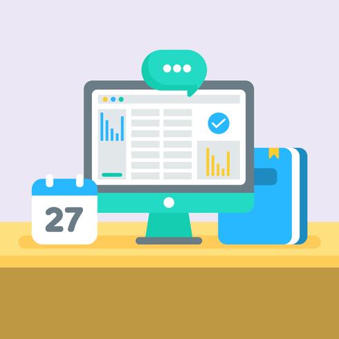 490x490 Free Spreadsheet Vector Illustration