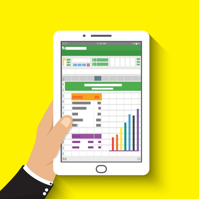 640x640 Hand Holding Tablet Businessman Read Spreadsheet Financial Anal