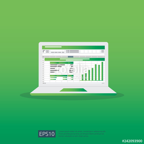 500x500 Seo Data Analytic, Spreadsheet On Screen Business Finance