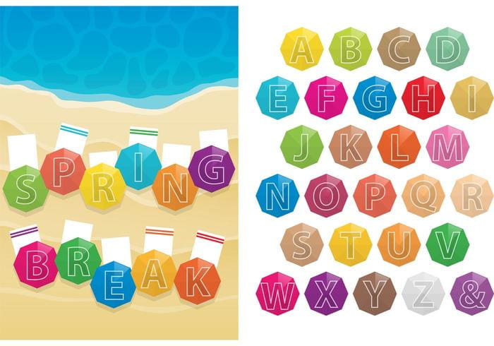 700x490 Spring Break Beach Umbrella Vectors Free Graphics Uihere