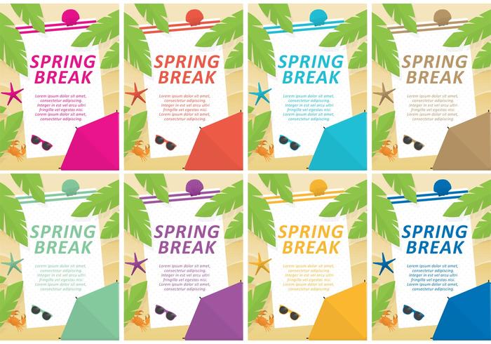 700x490 Spring Break Vector Templates