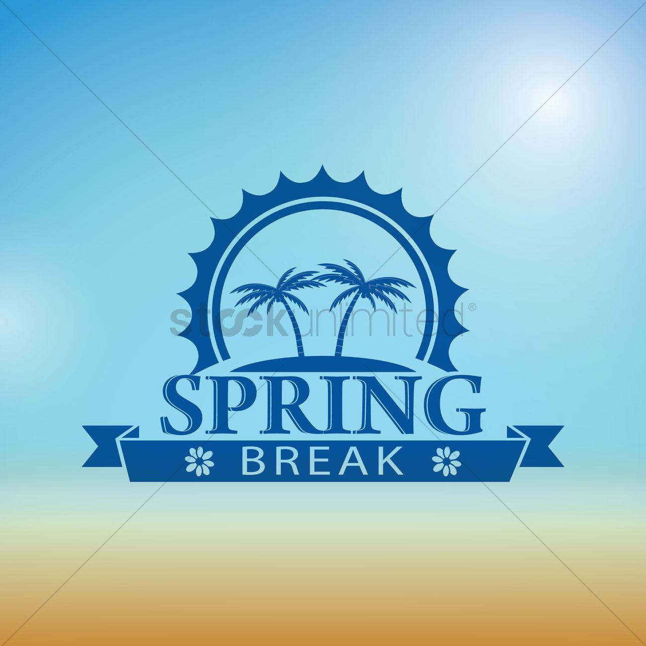 1300x1300 Spring Break Design Vector Image