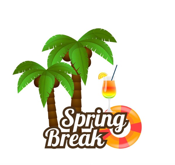 600x568 Creative Spring Break Palm Vector Graphics My Free Photoshop World