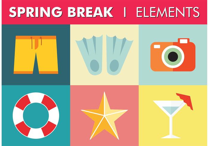 700x490 Free Spring Break Elements Vector