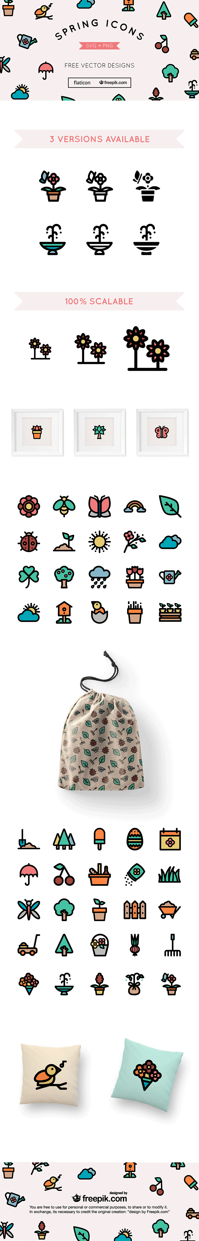 670x4167 Free Spring Vector Icons Creative Nerds