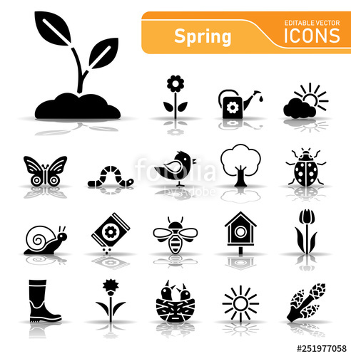 492x500 Spring Icon Set