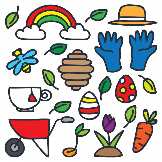 626x626 Spring Icon Doodle Collection Vector Premium Download