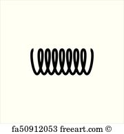 180x195 Free Art Print Of Metal Spiral Flexible Wire Elastic Spring Vector
