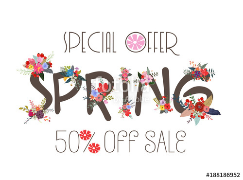 Spring Sale Banner, Sale Poster, Sale Flyer, Sale Vector Off 500x370 Spring Sale Banner, Sale Poster, Sale Flyer, Sale Vector Off