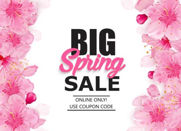 Spring Big Sale Vector Background 588x427 Spring Big Sale Vector Background