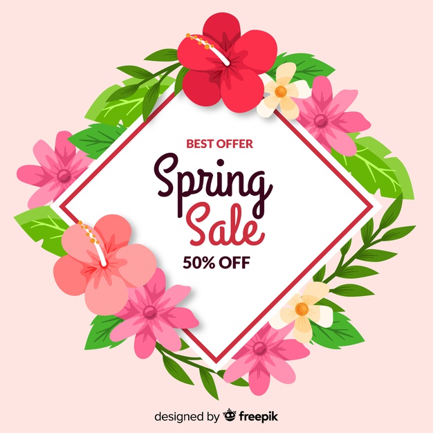 Spring Sale Vector Free Download 626x626 Spring Sale Vector Free Download